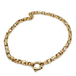 9ct Yellow Gold Fancy Belcher Link Necklace