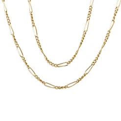 18ct Yellow Gold Fancy Curb Link Chain Necklace