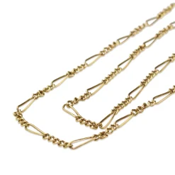 18ct Yellow Gold Fancy Curb Link Chain Necklace