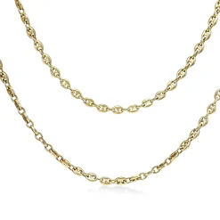18ct Yellow Gold Fancy Gucci Mariner Link Chain Necklace
