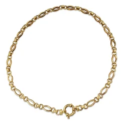 9ct Yellow Gold Fancy Link Chain Necklace