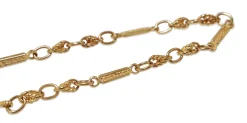 9ct Yellow Gold Fancy Link Fob Chain Bracelet
