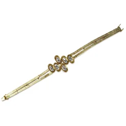 18ct Yellow Gold Fancy Link Diamond Bracelet