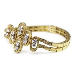 18ct Yellow Gold Fancy Link Diamond Bracelet