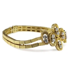 18ct Yellow Gold Fancy Link Diamond Bracelet