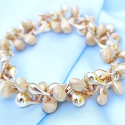 18ct Yellow Gold Fancy Link Bracelet with Polished and Satin/Matte Links