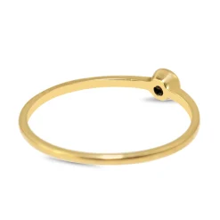 18ct Yellow Gold Fine Diamond Bezel Solitaire Ring