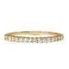 9ct Yellow Gold Fine 2mm Diamond Band Ring