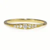 18ct Yellow Gold Fine Tapered Diamond Band Ring