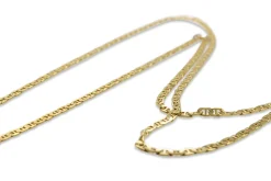 18ct Yellow Gold Flat Link Chain Necklace