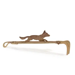 9ct Yellow Gold 'Fox' Brooch with Ruby Eye