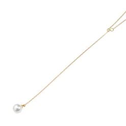 18ct Yellow Gold Fresh Water Pearl Lariat Style Necklace