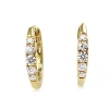 9ct Yellow Gold Graduated Diamond Hoop Earrings