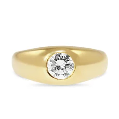 18ct Yellow Gold Gypsy Set Diamond Ring
