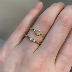 18ct Yellow Gold Heart Diamond Ring