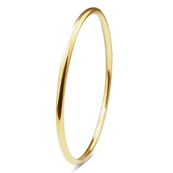 9ct Yellow Gold Hollow All Round Golf Bangle