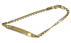 14ct Yellow Gold I.D Flat Link Bracelet