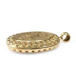9ct Yellow Gold Large Etched Locket
