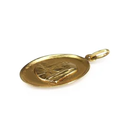 18ct Yellow Gold Madonna Virgin Mary Pendant