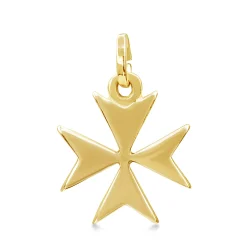 9ct Yellow Gold Maltese Cross Pendant