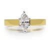 18ct Yellow Gold Marquise Diamond Solitaire Ring