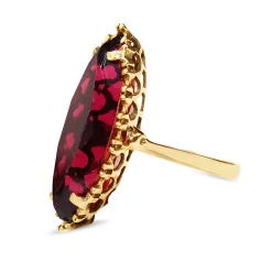 18ct Yellow Gold Marquise Paste Cocktail Ring