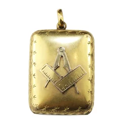 9ct Yellow Gold Masonic Locket