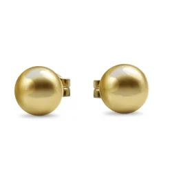 9ct Yellow Gold 5.7mm Button Stud Earrings