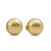 9ct Yellow Gold 7.8mm Button Stud Earrings