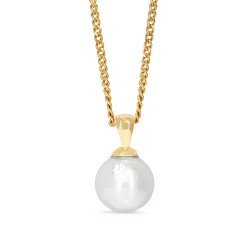 9ct Yellow Gold 13.8mm Fresh Water Pearl Necklace