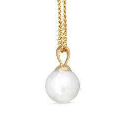 9ct Yellow Gold 13.8mm Fresh Water Pearl Necklace