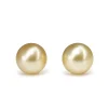 18ct Yellow Gold 12.7mm Golden South Sea Pearl Stud Earrings