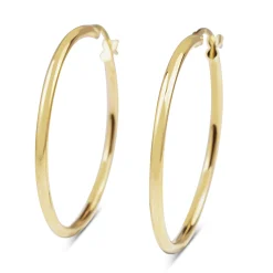 9ct Yellow Gold 35mm Hoop Earrings