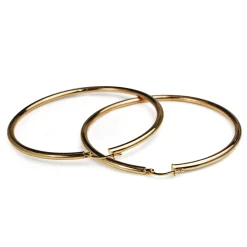9ct Yellow Gold 53mm Hoop Earrings