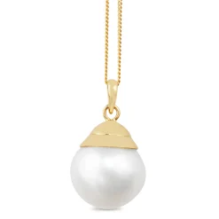 20ct Yellow Gold 16mm South Sea Pearl Pendant