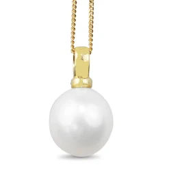 18ct Yellow Gold 16.5mm South Sea Pearl and Diamond Pendant