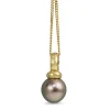 18ct Yellow Gold 9mm Tahitian Pearl Necklace