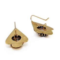 14ct Yellow Gold Mother Of Pearl Cameo Earrings