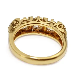 18ct Yellow Gold Old Cut 5 Stone Diamond Ring