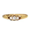 18ct Yellow Gold Old Cut Diamond Vintage 3 Stone Ring