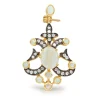 9ct Yellow Gold Opal and Diamond Brooch