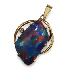 9ct Yellow Gold Opal Triplet Pendant