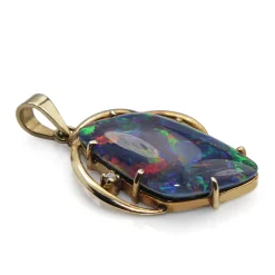 9ct Yellow Gold Opal Triplet Pendant