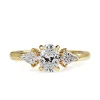 18ct Yellow Gold Oval and Kite Diamond 3 Stone Ring