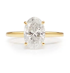 18ct Yellow Gold Oval Diamond Solitaire