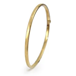 9ct Yellow Gold Oval Hollow Bangle