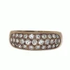 9ct Yellow Gold Pavé Diamond Band Ring