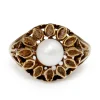 14ct Yellow Gold Pearl Vintage Ring