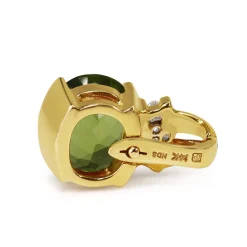 14ct Yellow Gold Peridot and Diamond Enhancer Pendant