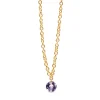 9ct Yellow Gold Purple Sapphire Fine Necklace